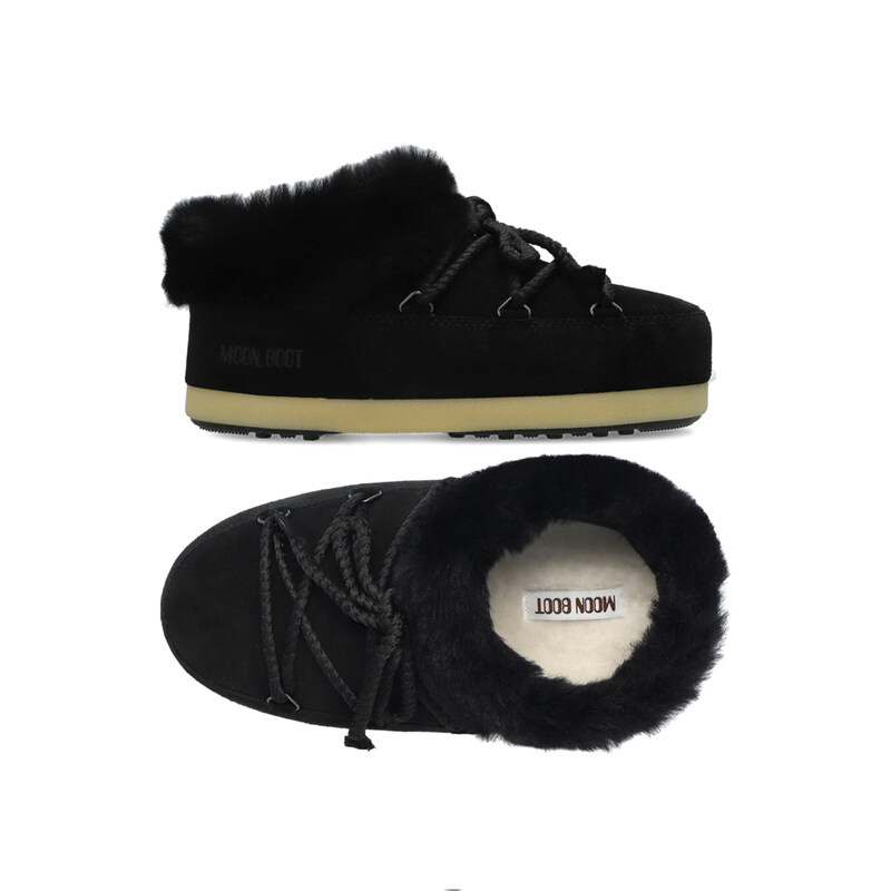 25FW 여성 EVX 블랙 스웨이드 뮬 블랙/네추럴 80D1470090 NL02 - Moon Boot