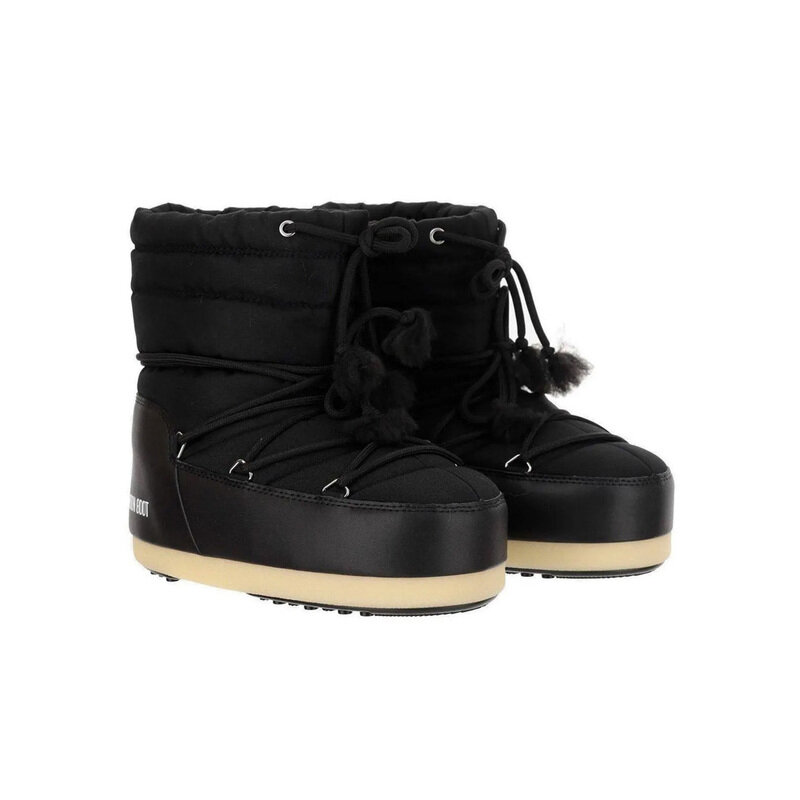 25FW EVX 로고 로우 나일론 부츠 블랙 80D1470010 N001 - Moon Boot