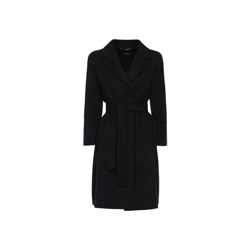 14주년 아로나 벨티드 울 코트 블랙 90160129 013 - Max Mara