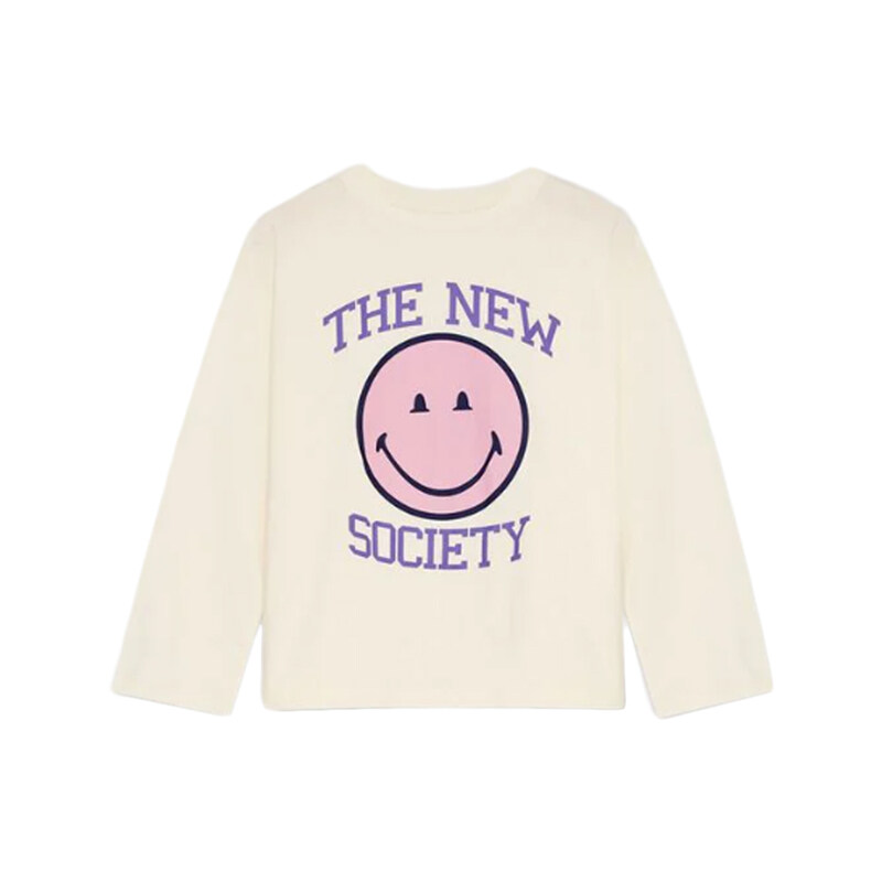 키즈 스마일 프린팅 롱슬리브 아이보리 SMILEY T MOON.WH - The New Society