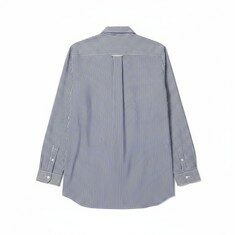 꼼데가르송 블루 스트라이프 블랙하트 남성 캐주얼 셔츠 AXB0180511 썸네일 1