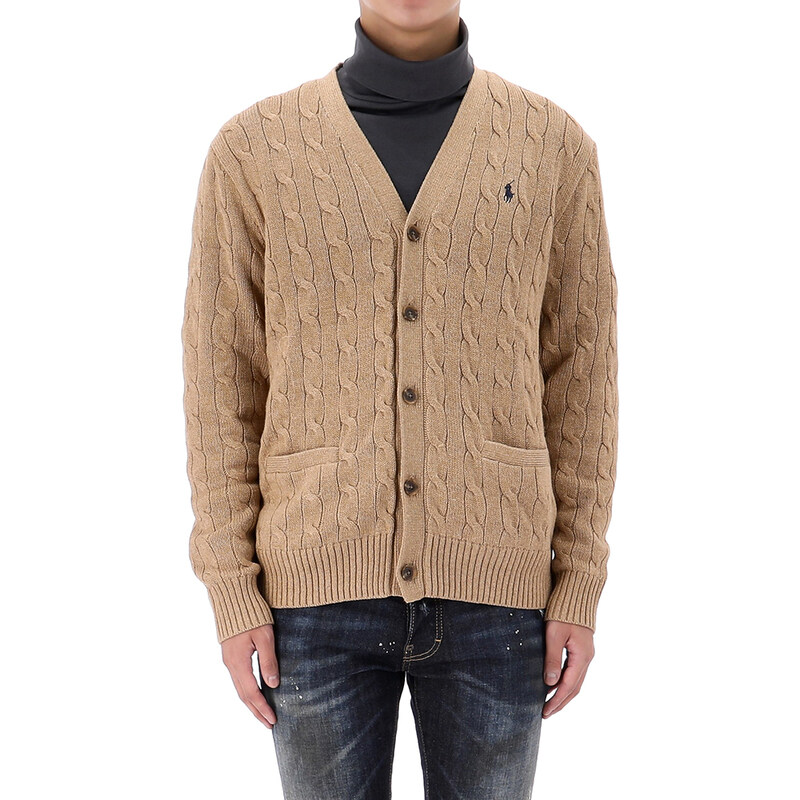 국내배송 26SS 폴로랄프로렌 포니 로고 케이블 니트 가디건 710890548 006 - Polo Ralph Lauren