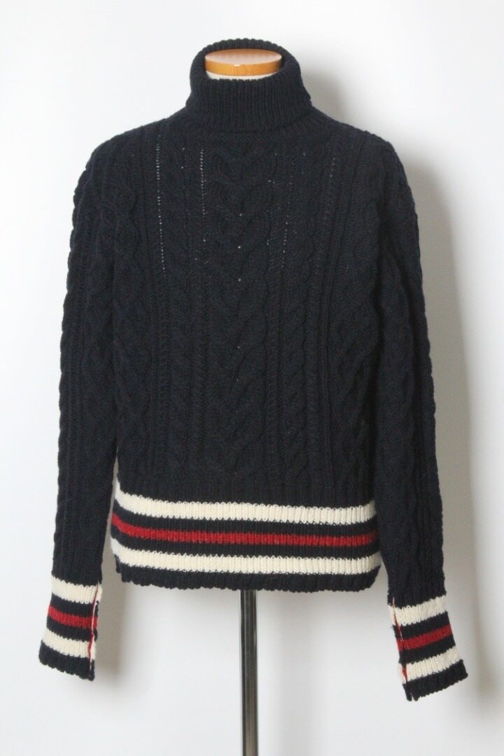 톰브라운 도니골 케이블 목폴라 5(110) - Thom Browne