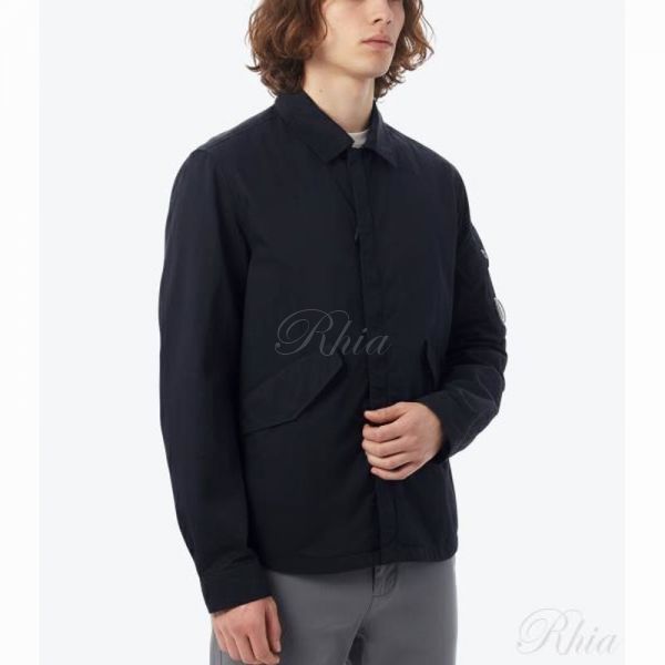CP컴퍼니 다이애그널 플랫 나일론 집업 오버셔츠 19CMOS078A 110201G 888 지퍼 - CP company
