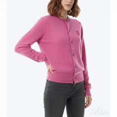 꼼데가르송 26SS 라운드 넥 더블 버건디 엠블럼 니트 AX N075 051 4 썸네일 1