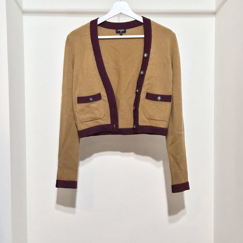 샤넬 캐시미어 니트 크롭 가디건 L501490 - Chanel