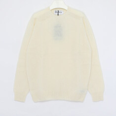 할리오브스코틀랜드 쉐기독 클래식 울 남성 니트 M3834 7 SHAGGY SNOW WHITE 썸네일 1
