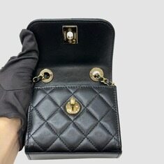  샤넬 트렌디 CC 미니 체인백 램스킨 블랙 금장 A81633 31번대  썸네일 5