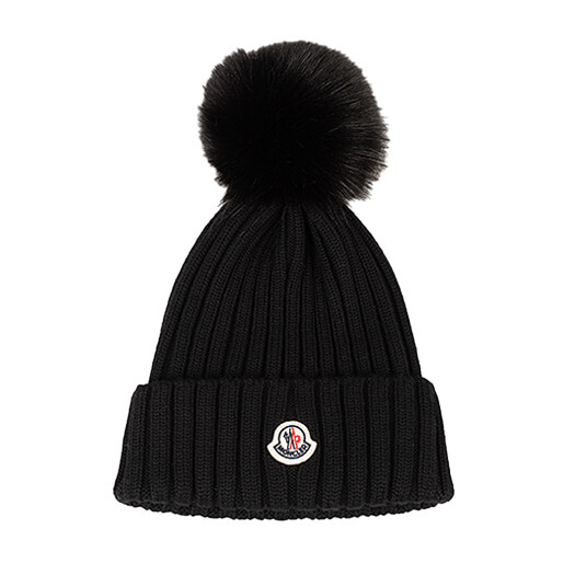 [로로모다] 몽클레어 로고패치 폼폼 울 비니 / 3B00027-M1131-999 - Moncler