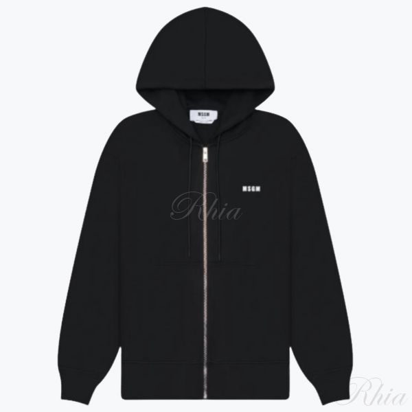 MSGM 마이크로 로고 후드 집업 2000MM507 300000 99 - MSGM