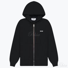 MSGM 마이크로 로고 후드 집업 2000MM507 300000 99 썸네일 1