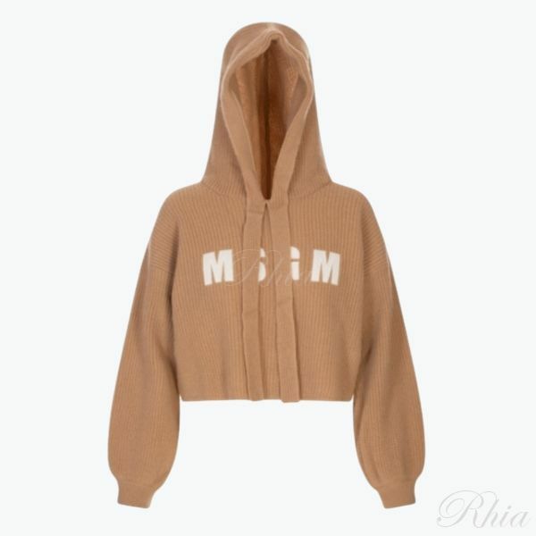 MSGM 로고 캐시미어 블렌드 후드 스웨트셔츠 3941MDM219 257785 23 - MSGM