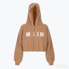 MSGM 로고 캐시미어 블렌드 후드 스웨트셔츠 3941MDM219 257785 23 썸네일 1