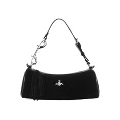 26SS ORB 로고 신디 실린더 스웨이드 숄더백 블랙 4603000RW L007E N401 썸네일 1
