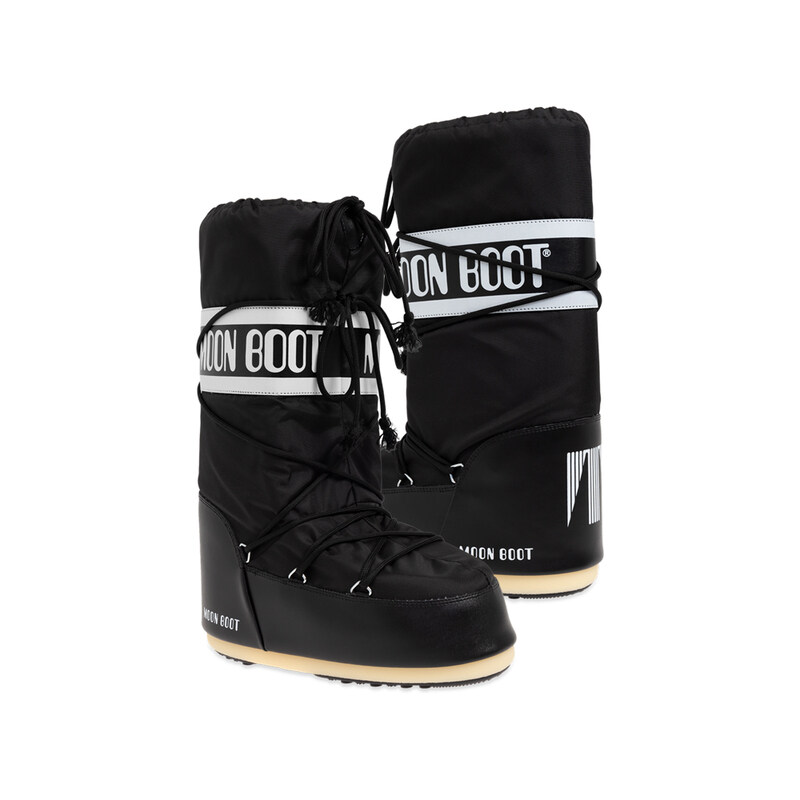 25FW 여성 아이콘 하이 나일론 부츠 블랙 80D1400440 N001 - Moon Boot