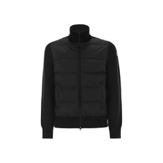 25FW 로고 패치 니트 믹스 패딩자켓 블랙 9B000 40 M1131 999 썸네일 1