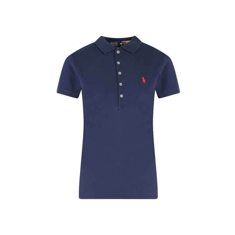 26SS 포니 로고 자수 슬림핏 카라 티셔츠 네이비 211870245 002 - Polo Ralph Lauren