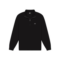 25FW 로고 자수 하프 집업 롱슬리브 티셔츠 블랙 19CMPL144A 005263W 999 썸네일 1