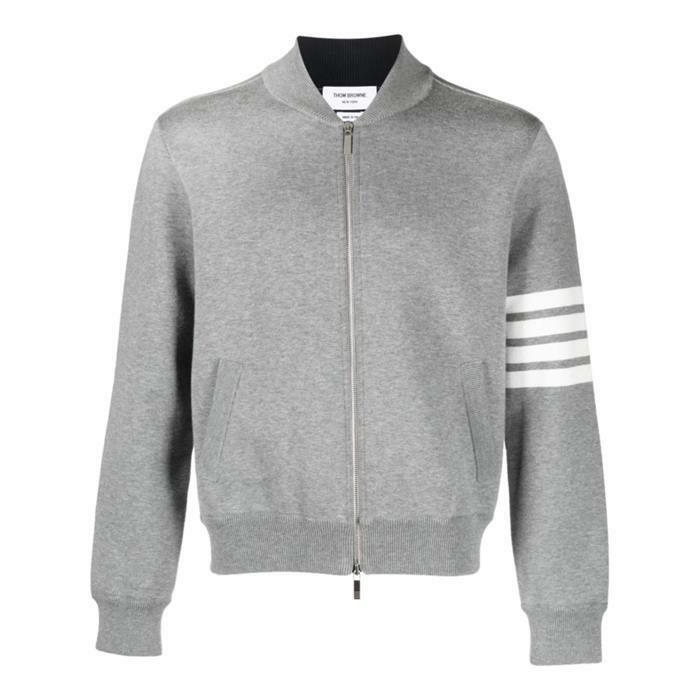 [국내발송] 톰브라운 클래식 루프백 4바 봄버 자켓 그레이 MJT280A 00535 055 - Thom Browne