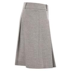 24FW 페세리코   여성 울 비스코스 하이웨이스트 숏 스커트 P05601 GREY BPG 썸네일 3