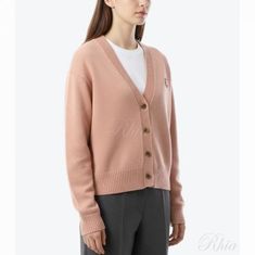 메종키츠네 볼드 폭스 헤드 패치 컴포트 가디건 OW00502KT1099 0088 썸네일 1