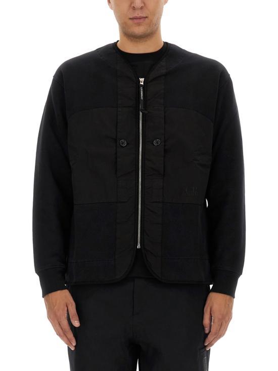씨피 컴퍼니 긴팔 티셔츠 17CMSS287A006090M999 BLACK DOM - CP company