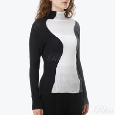 이세이미야케 25FW 앱스트랙트 틴트 플리츠 컬러 블록 블라우스 IM58FJ187 18 썸네일 1
