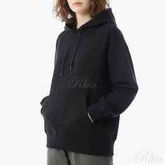 MSGM 로고 저지 후드 티셔츠 3941MDM101SE 257586 99 썸네일 1