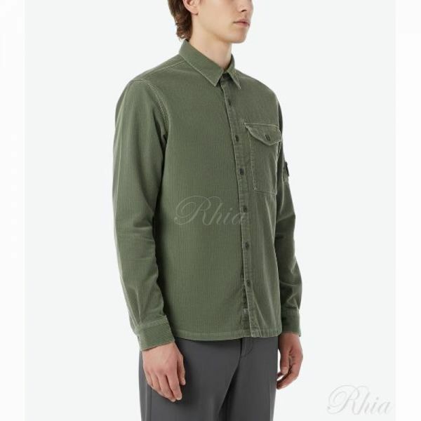 CP컴퍼니 코듀로이 렌즈 롱슬리브 버튼 셔츠 19CMSH071A 006410O 612 - CP company