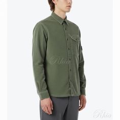 CP컴퍼니 코듀로이 렌즈 롱슬리브 버튼 셔츠 19CMSH071A 006410O 612 썸네일 1