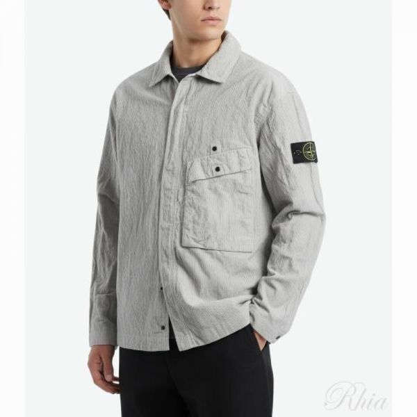 스톤아일랜드 1200020 링클 코듀로이 500 Tc 오버셔츠 K2S15 S0229 V0061 - Stone Island