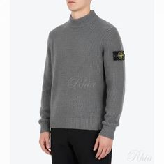 스톤아일랜드 522B6 질롱 울 모크넥 니트 루즈 핏 7915522B6 V0M67 루즈핏 썸네일 1