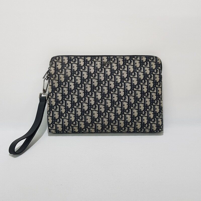 디올 오블리크 자카드 스트랩 클러치백 2OBCA251YSE - Christian Dior