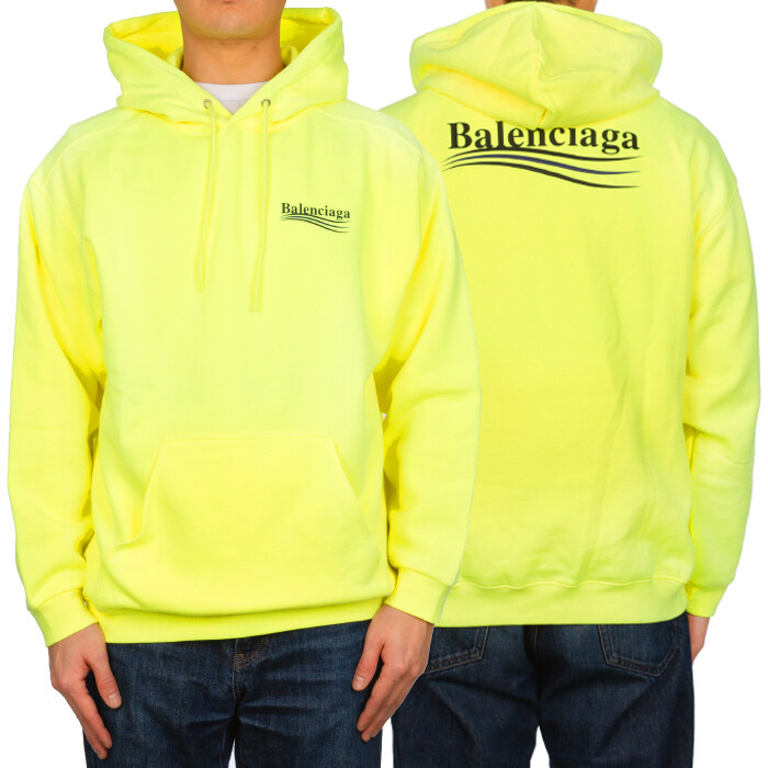 발렌시아가 남성 웨이브 로고 후드 티셔츠 600583 TJVD4 7110 - Balenciaga