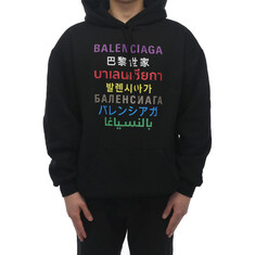 발렌시아가 오버핏 로고 후드 티셔츠 578135 TJVI6 2771 썸네일 2