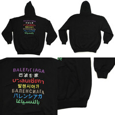 발렌시아가 오버핏 로고 후드 티셔츠 578135 TJVI6 2771 썸네일 7