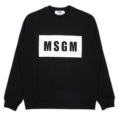 MSGM 박스 로고 맨투맨 티셔츠 2000MM523 썸네일 5