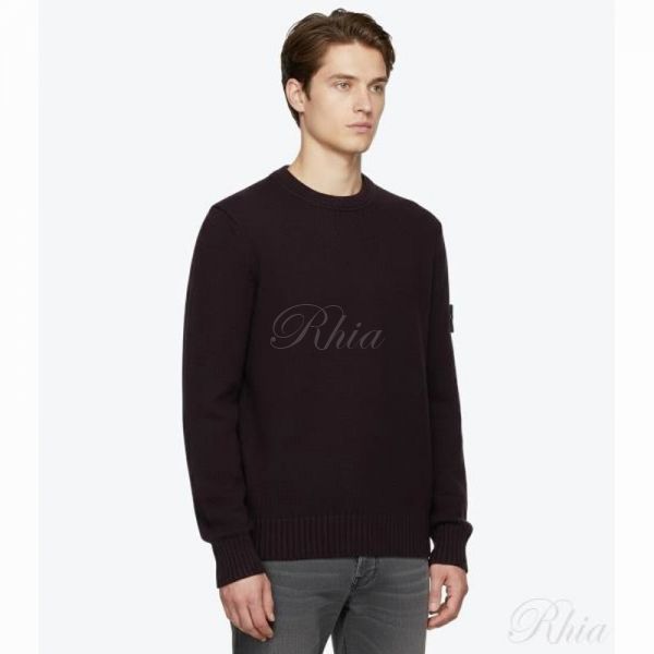 스톤아일랜드 506A2 윈터 코튼 크루넥 니트 루즈 핏 7915506A2 V0011 루즈핏 - Stone Island
