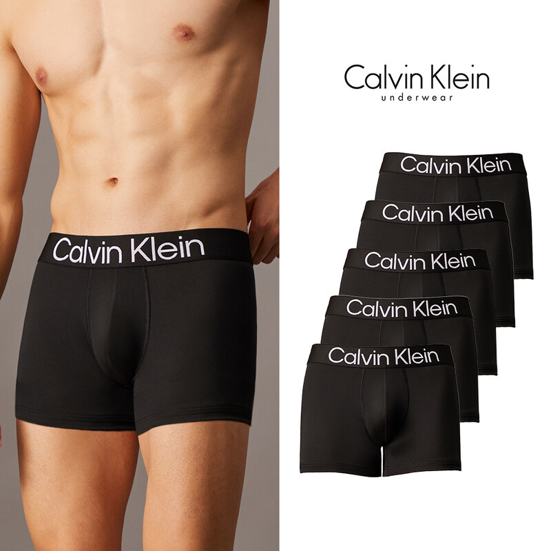 CK 남자팬티 캘빈클라인 언더웨어 드로즈 면 사각 남성 속옷 5장세트 NP2683O-001(5개입) - Calvin Klein