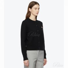 메종키츠네 베이비 폭스 메리노 레귤러 가디건 PW00502KT1181 P199 썸네일 1