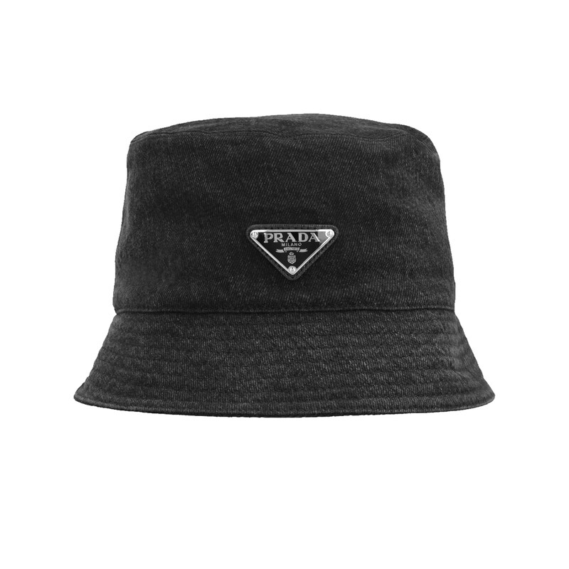 프라다 25FW 삼각로고 데님 버킷햇 블랙 2HC137 12K8 F0557 - Prada