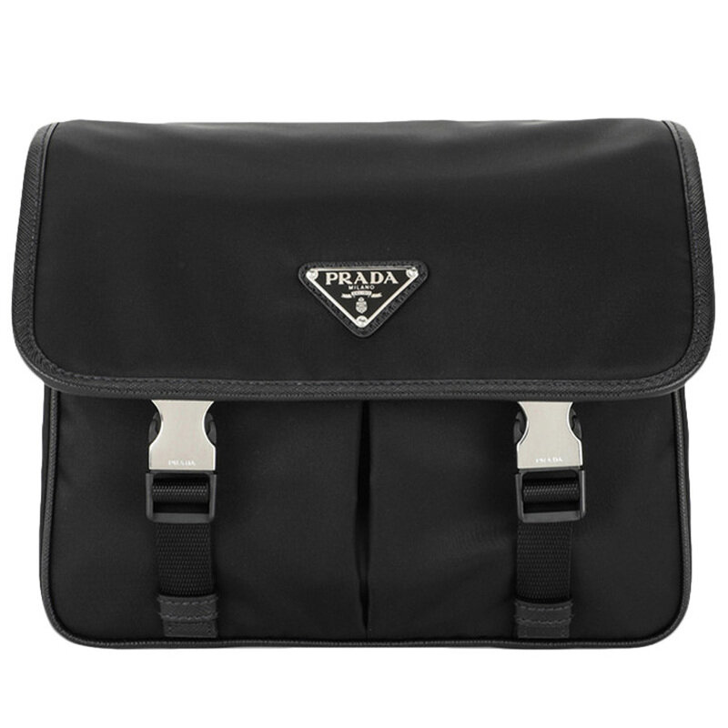 프라다 25FW 삼각로고 포코노 플랩 숄더크로스백 블랙 2VD769 2DMH F0002 - Prada
