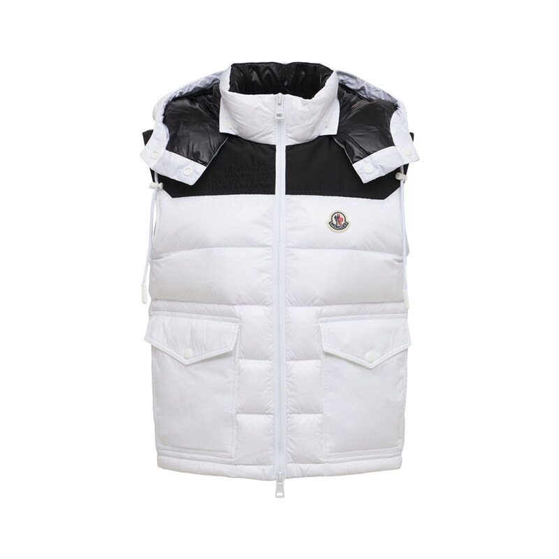 몽클레어 CIBOURE 로고 패치 패딩조끼 화이트 1A001 01 53A0E 032 - Moncler