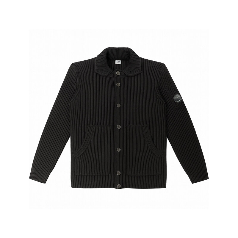 CP컴퍼니 25FW 렌즈 와펜 가디건 블랙 19CMKN222A 110149A 999 - CP company
