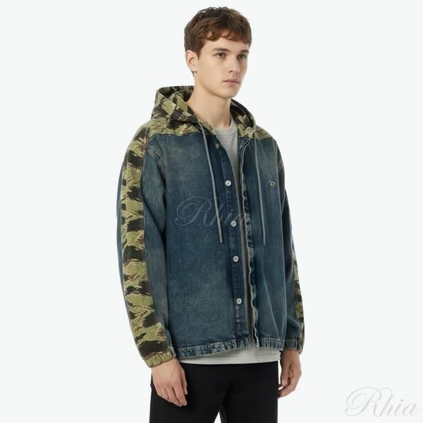 디젤 카모플라주 데님 자켓 A18285 0CMBY E2531 - Diesel Black Gold