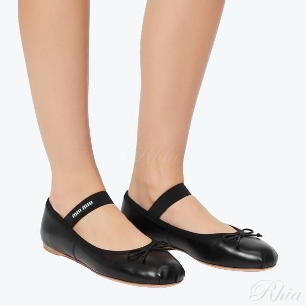 미우미우 가죽 발레리나 슈즈 5F794D XUU F0002 - Miu Miu