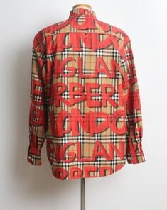 버버리 그래피티 체크 셔츠 XL(105) 썸네일 1