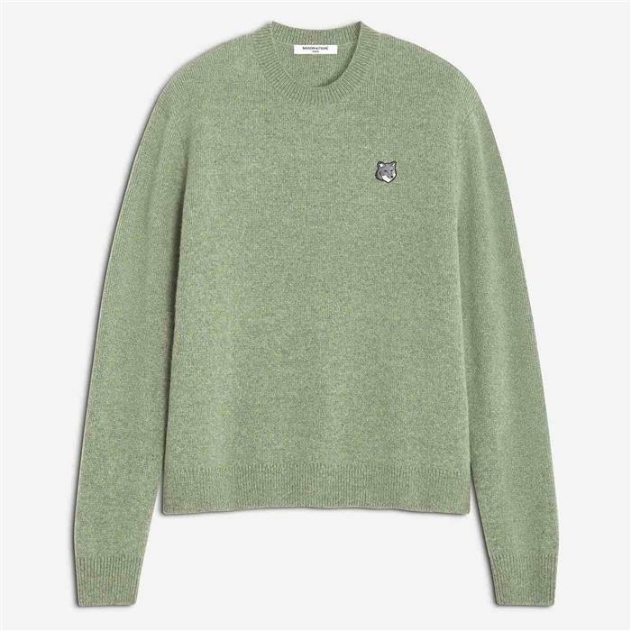 메종키츠네 울스웨터 PM00817KT1180 LAUREL GREEN - Maison Kitsune