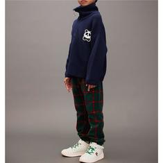 25FW 미니로디니 판다 반짚업스웨터 2572011960 Blue 썸네일 4