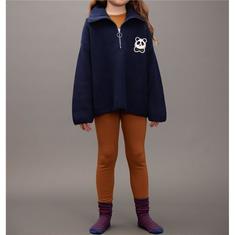 25FW 미니로디니 판다 반짚업스웨터 2572011960 Blue 썸네일 5